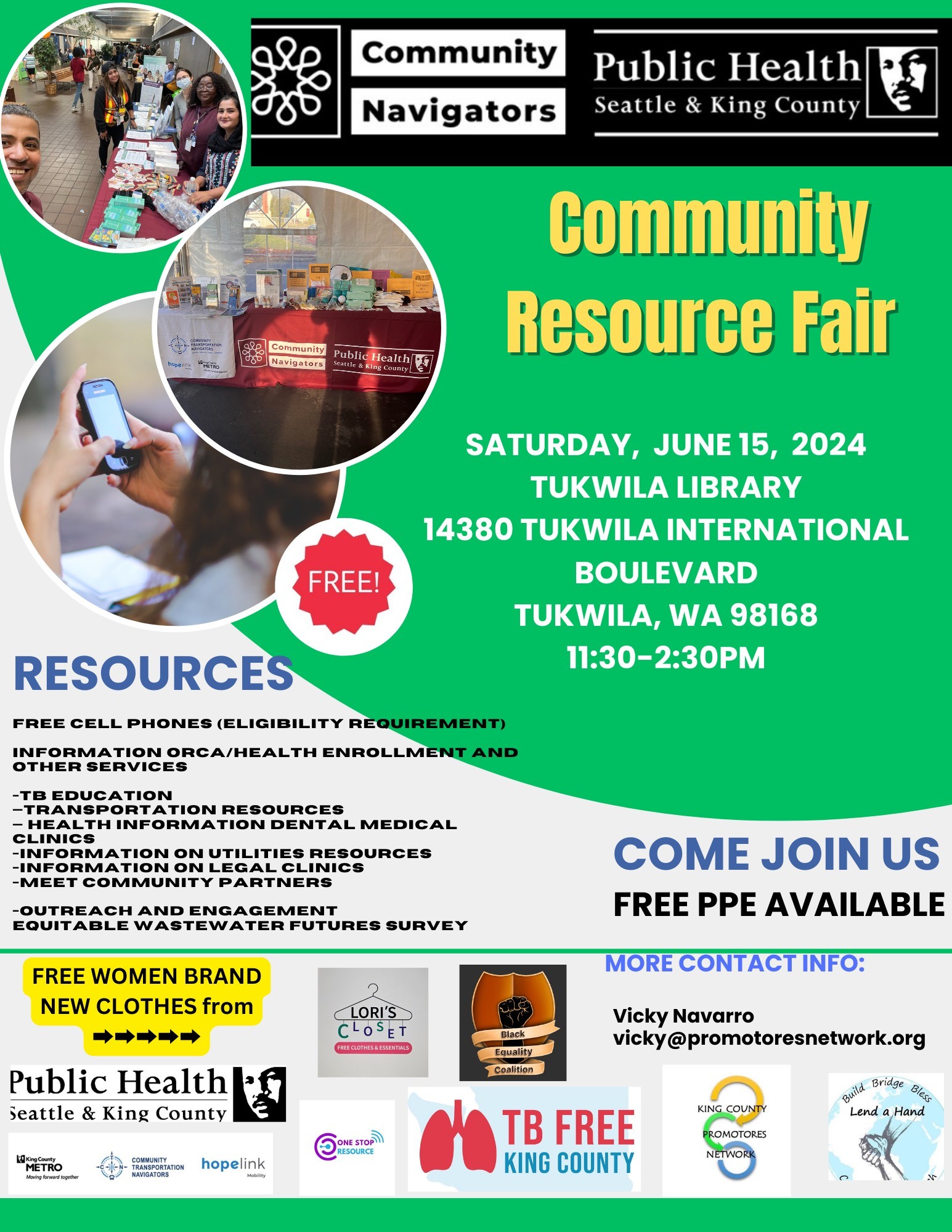 Community Resource Fair Tukwila Library June 15, 2024