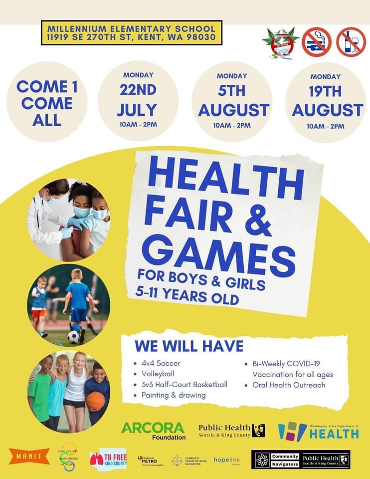 Health Fair & Games for Boys and Girls Ages 5-11 years old | Millennium Elementary | August 19 | 10-2