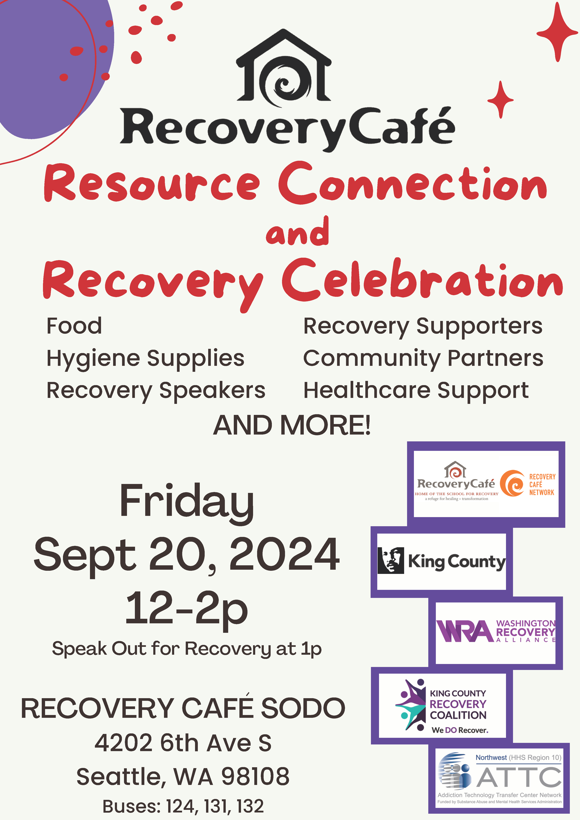 Recovery Resource Fair Sept 20 @ Recovery Cafe SODO