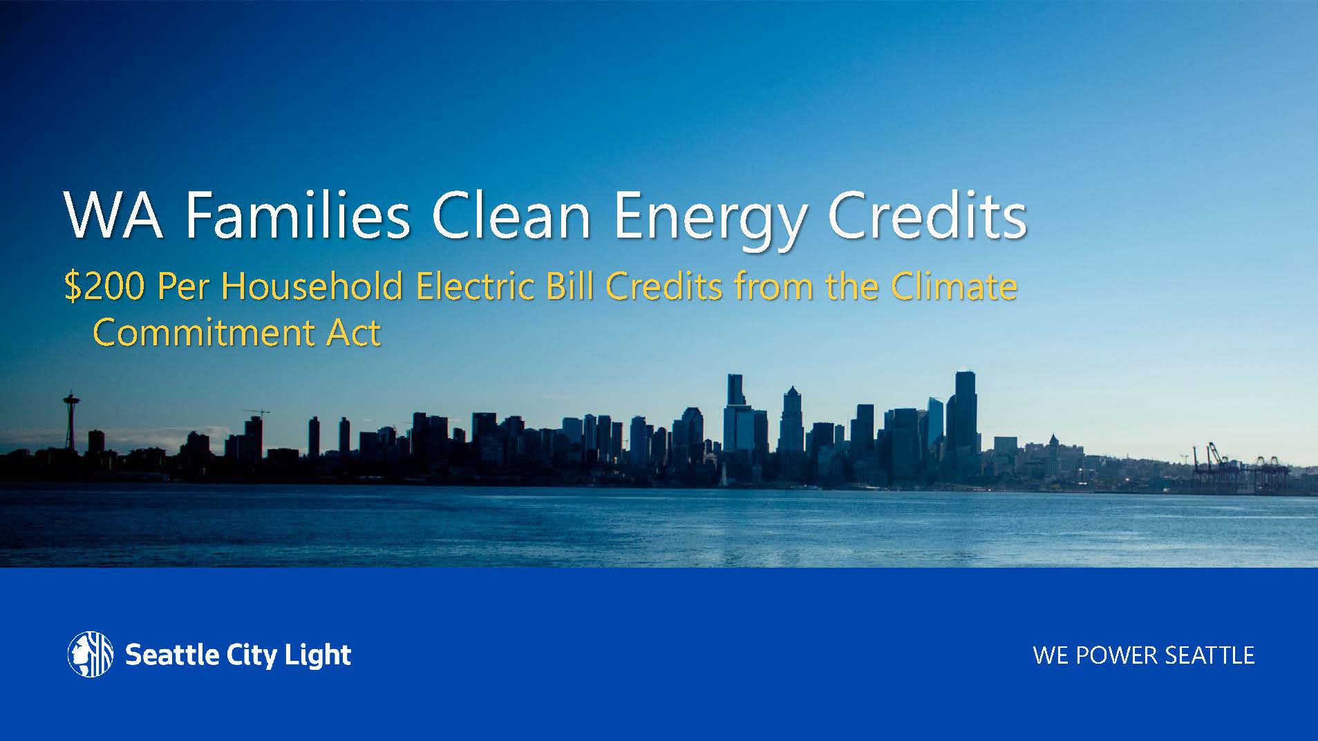 Seattle City Light Clean Energy Credit