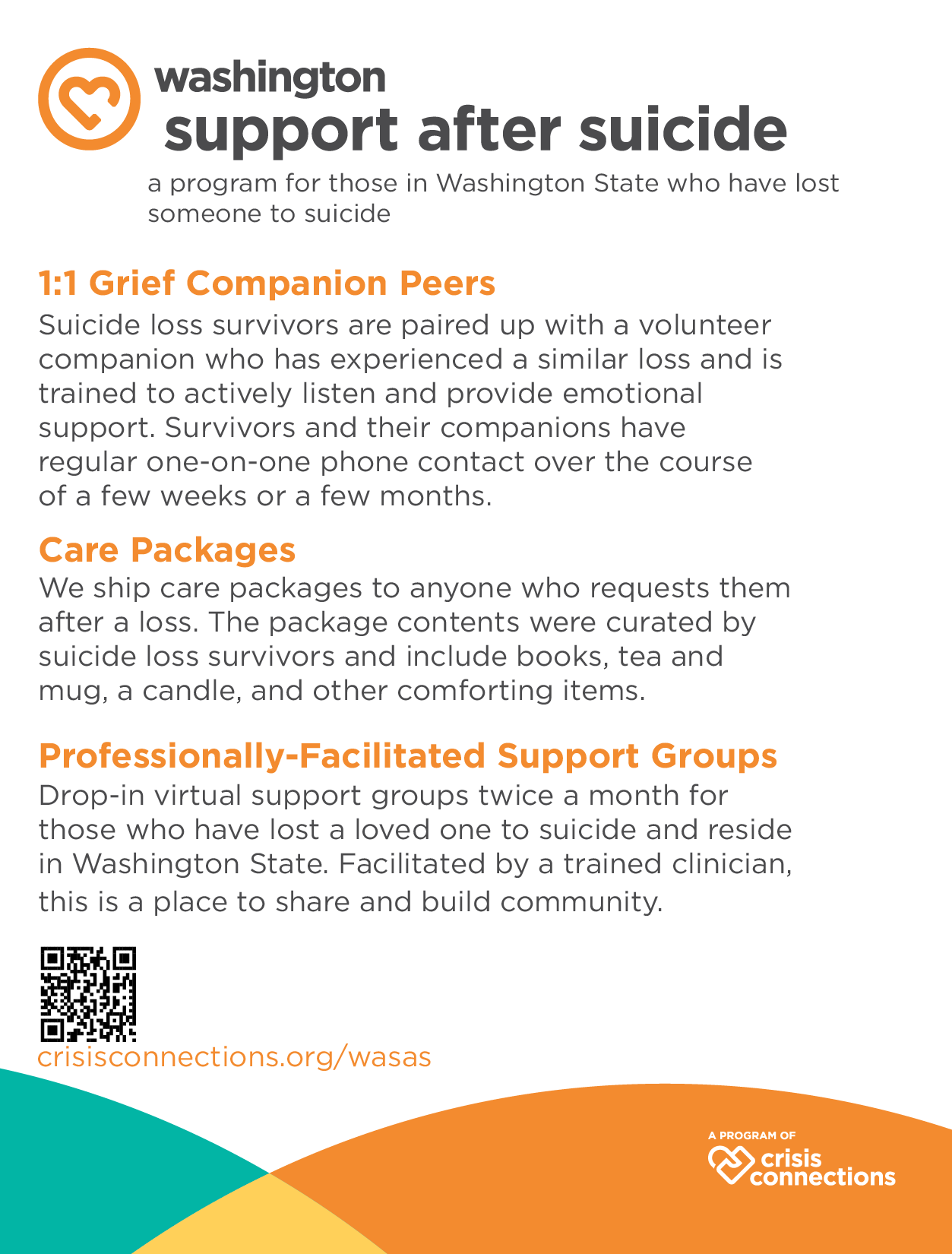 Washington Support After Suicide Small Flyer Image