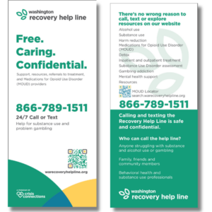 Recovery Help Line Rack Card image