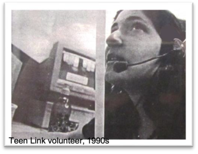 1990s Teen Link volunteer