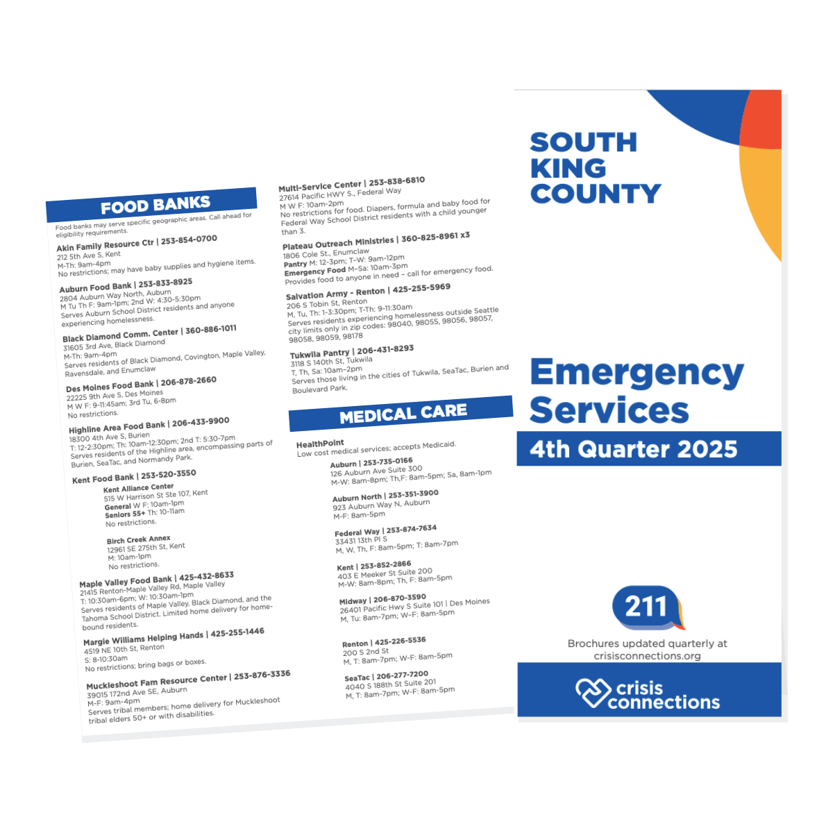 Image of Emergency Services Brochure created by 211