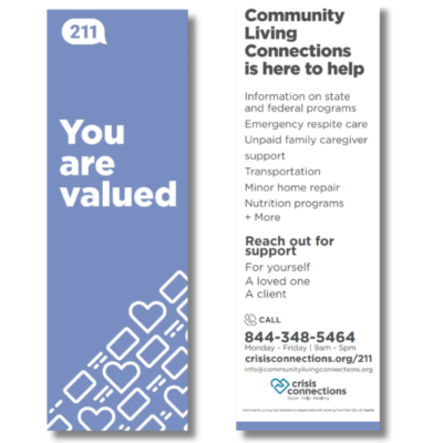 Image of Community Living Connections bookmark