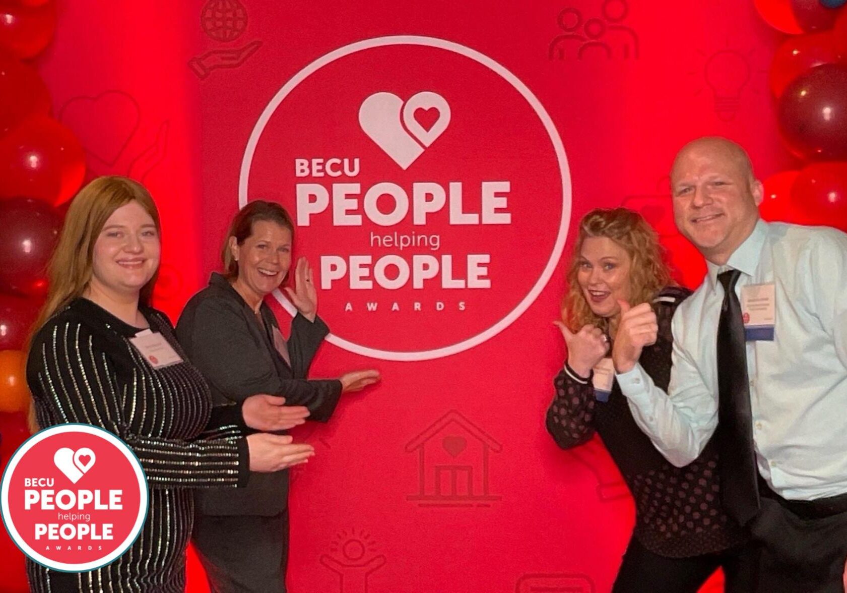 Sara, Michelle, Megan and Ben at the BECU People Helping People Awards